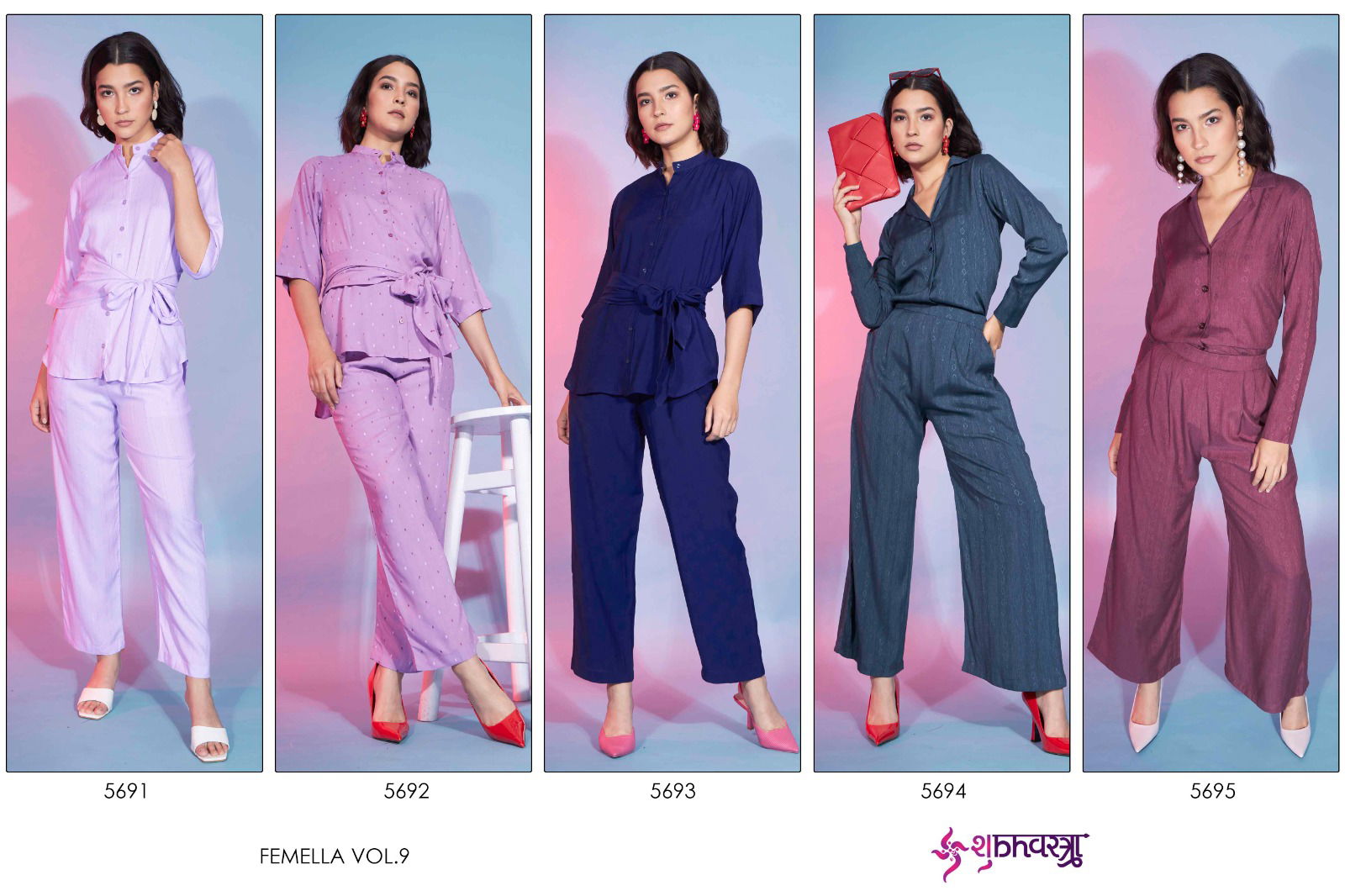 Shubhvastra Femella Vol 9 5691 To 5695 Cord Set Wholesale Western Wear In India